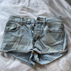 Blue jean shorts